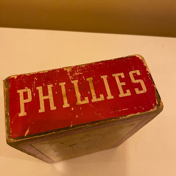 Vintage Bayuk Phillies Red and Gold Box no lid Antique stogie box - Picture 4 of 11
